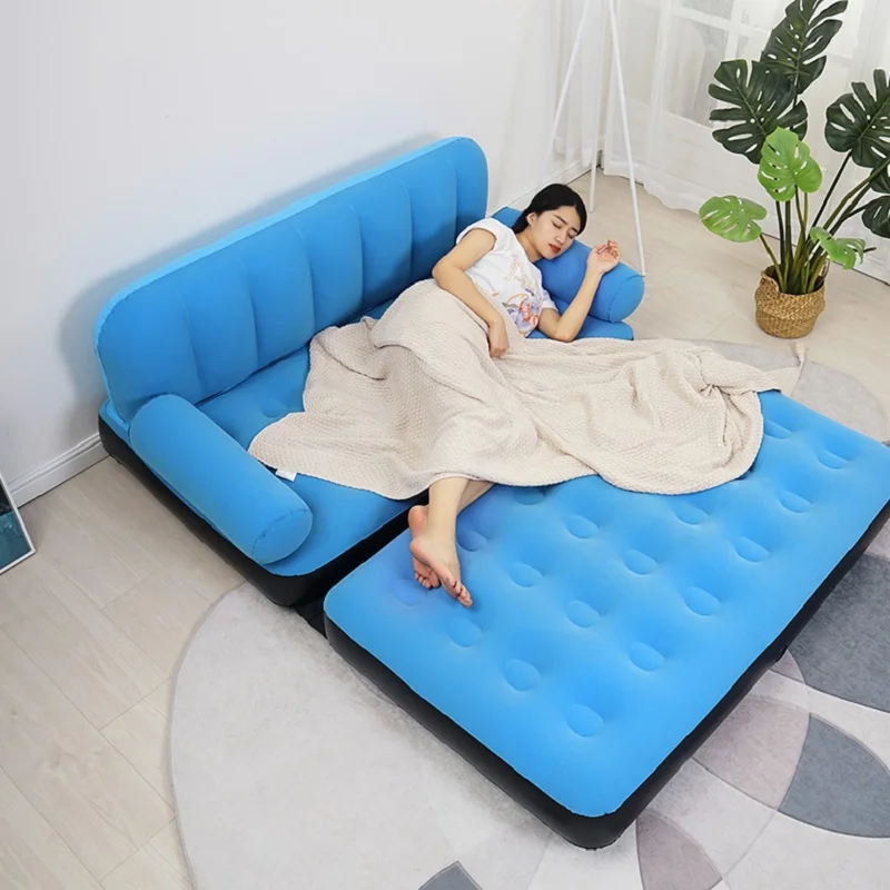 K-STAR Five-in-One Inflatable Sofa Bed Flocking Inflatable Sofa Bed Double Bed Folding Sofa Double Inflatable Leisure Recliner