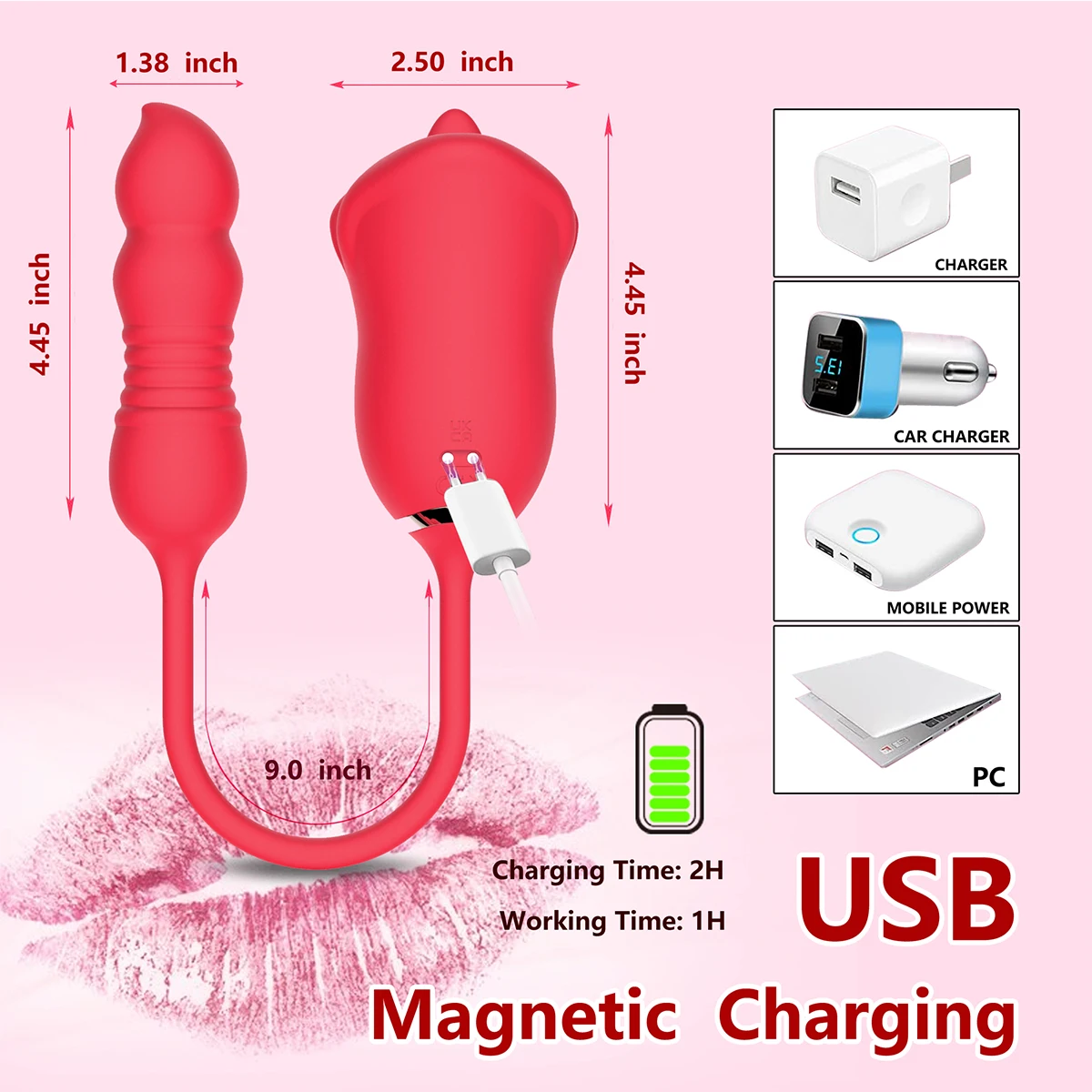 Rose Tongue Licking Vibrator Female Nipple Clit Stimulator Vibrating Thrusting Dildo Clitoris Sucking Orgasm S_voghion.com