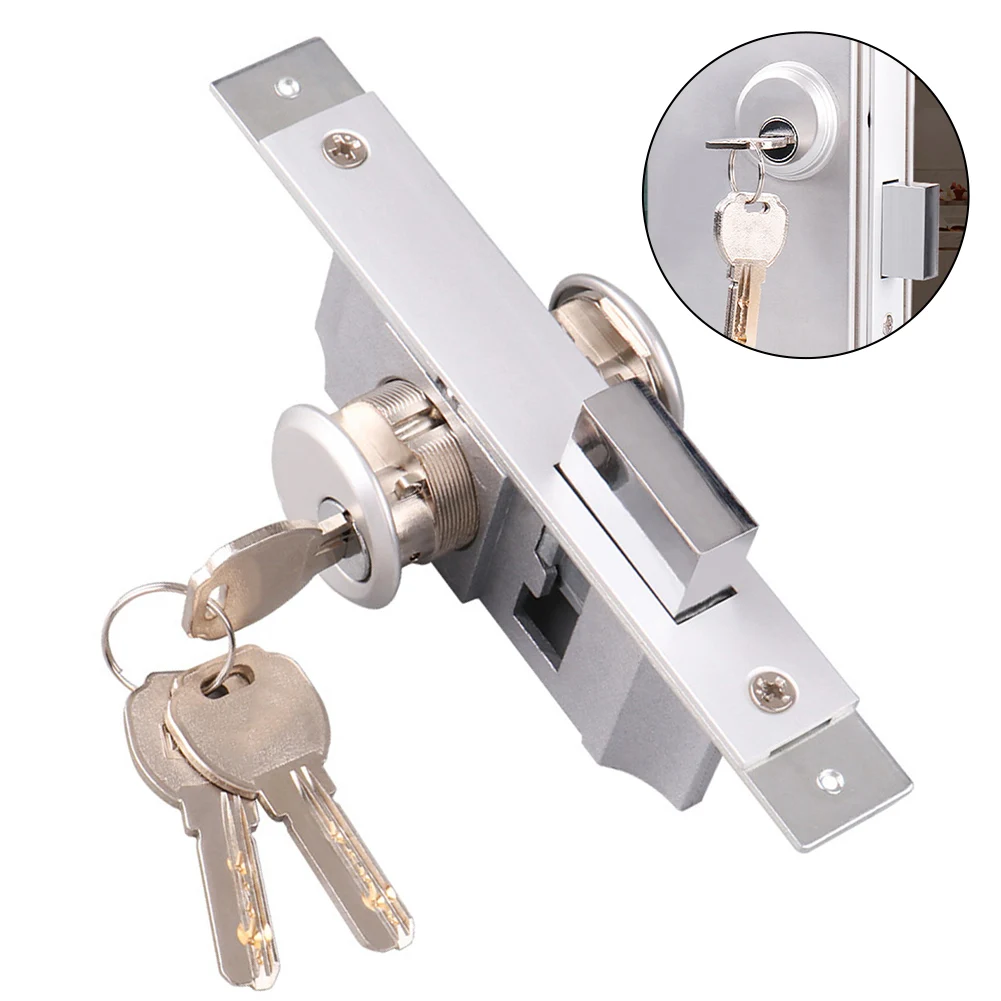 

Aluminum Alloy Sliding Door Locks Invisible Mortise Frame Glass Door Lock Floor Door Lock Bedroom Bathroom Hardware Accessories