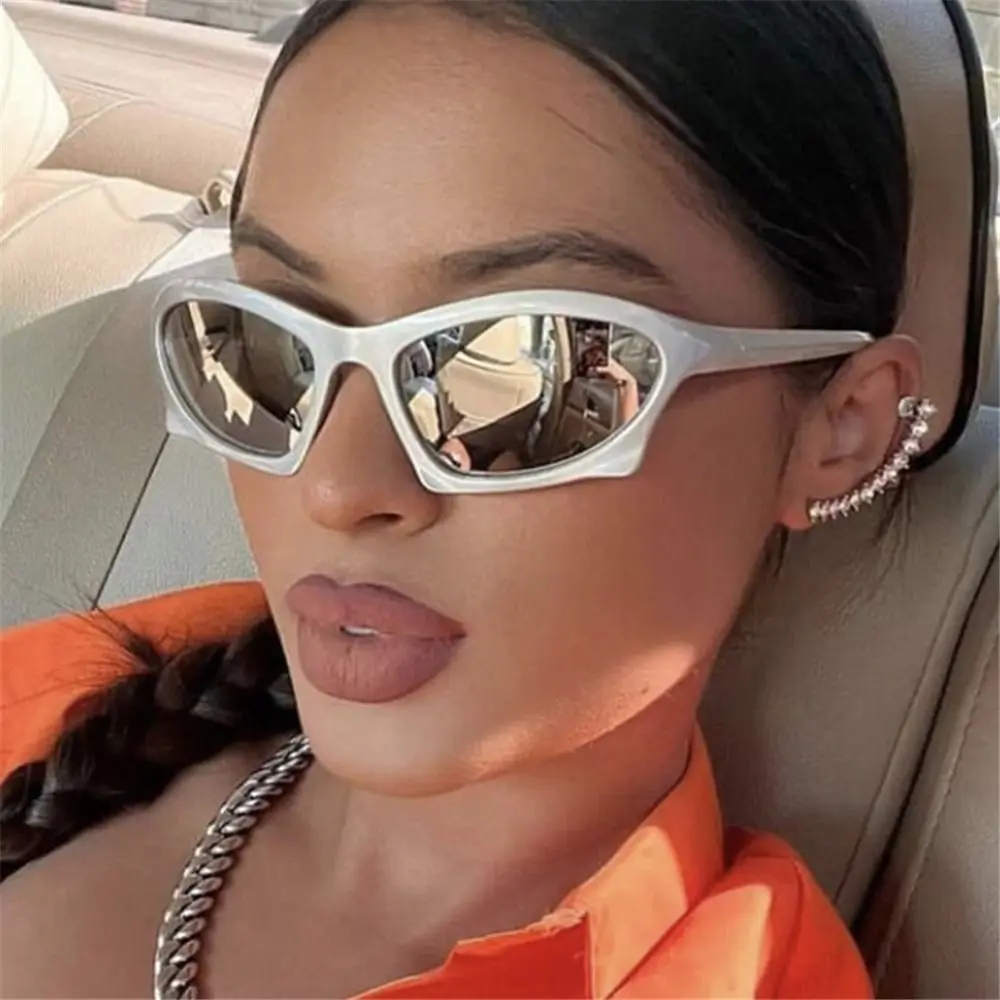 Steampunk Sunglasses Y2K Cycling Sports Women Punk Goggle Brand Designer Sun Glasses Men Silver Mirror Shades Fashion Eyewear polarized sunglasses vintage sunglasses cyberpunk sunglasses