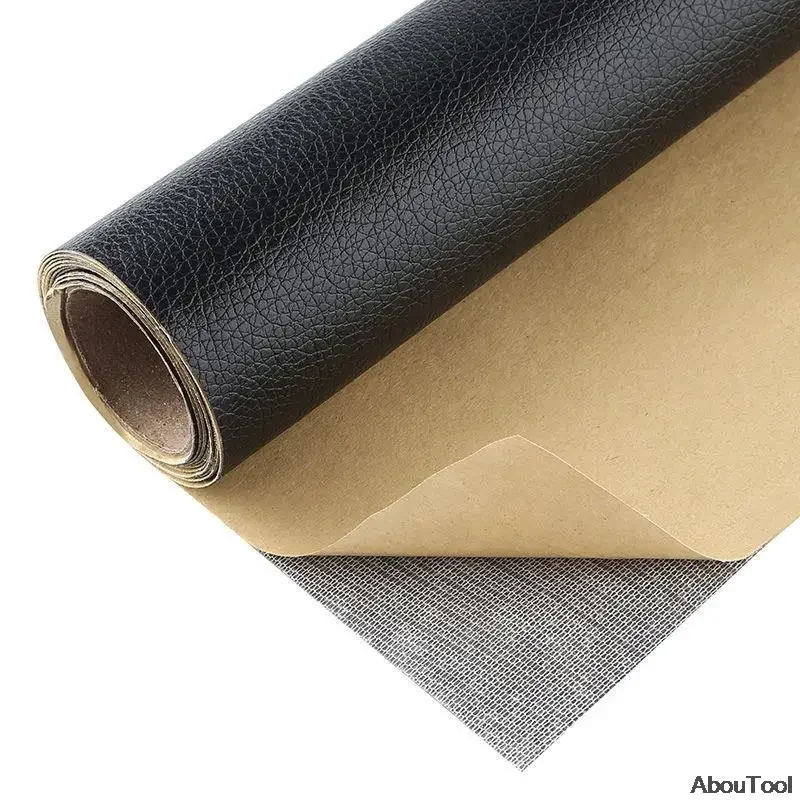 Gray 50X138CM DIY Self Adhesive PU Leather Fix Patch For Car Seat Home Sofa  Repair Subsidies