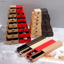 

10 Pcs Quality Six Colors Drawer Jewelry Boxes For Necklace Ring Earrings Red White Black Box Case Gift Package