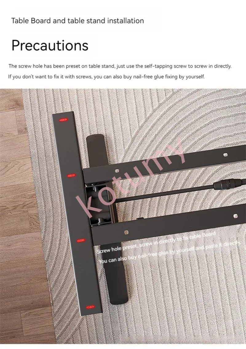 Description Picture 6 of itemElectric Stand Up Desk Lifting Desk Frame Height Adjustable Standing Desk Ergonomic Dual Motor and Memory Control Home Office