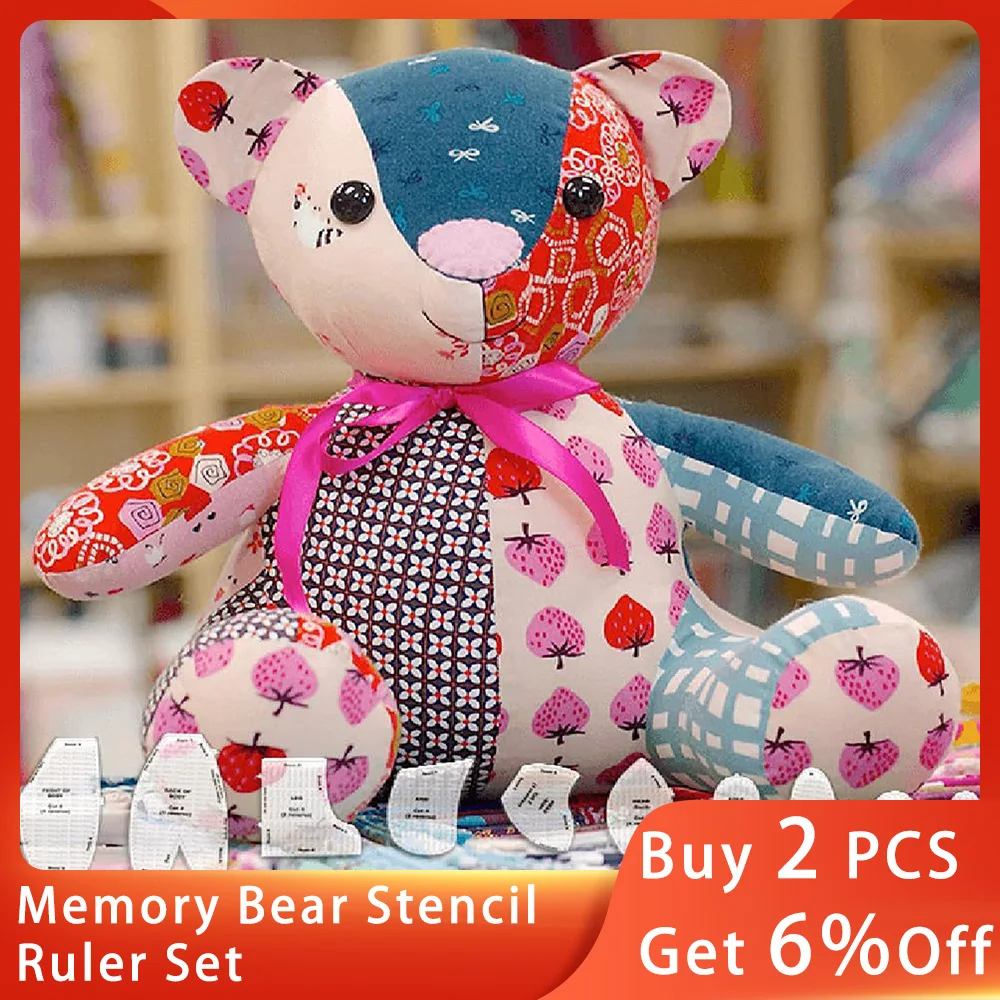 

Memory Bear Template Ruler Set for Sewing Handmade for Clothes Sewing With accessories and instructions Easy and simple to make