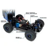 DOHA 150700 1:20 Desert Truck Brushed 4WD RC Electric Remote Control Model Car Rock Crawler Adult Children's Toys 6