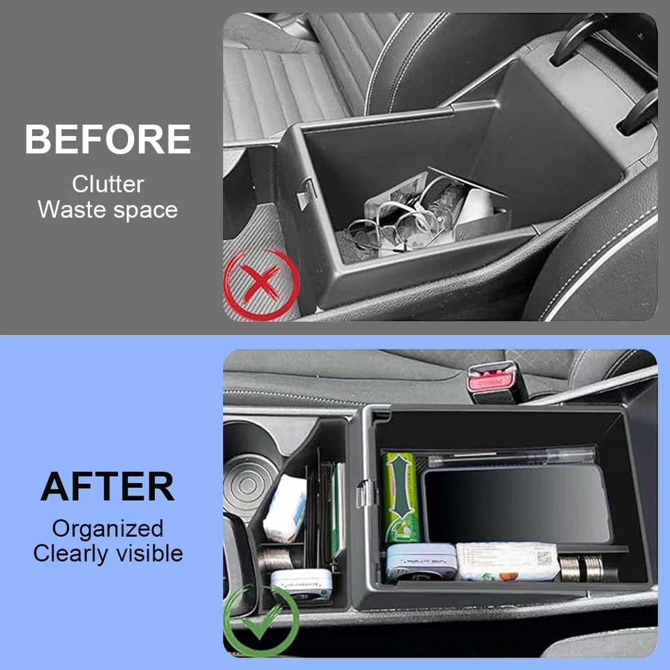 Organizer Per Console Centrale Kia Sportage/KX5 2017-2022 – Vassoio In ABS Con Tappetini Antiscivolo, Inserti Su Misura
