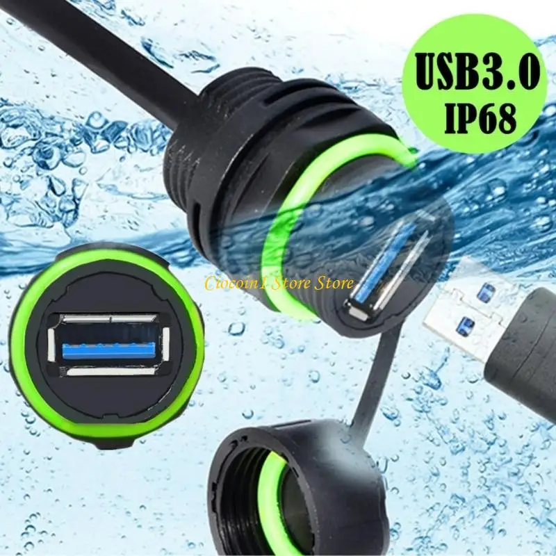 A3PC 방수 USB3.0 패널 마운트 케이블 어댑터 5GBPS 고속 산업 사용