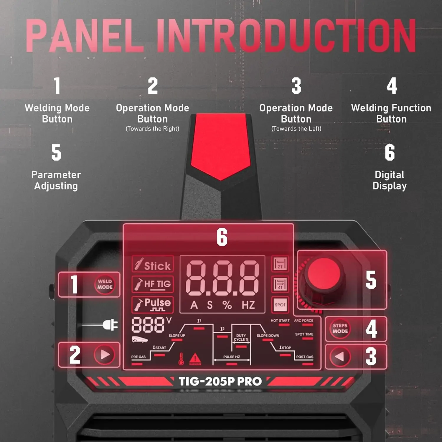 tig welder TIG Welder with Pulse Amp Large LED STICK C TIGPULSE TIG Dual Voltage Welding Machine Laser Welding Machine