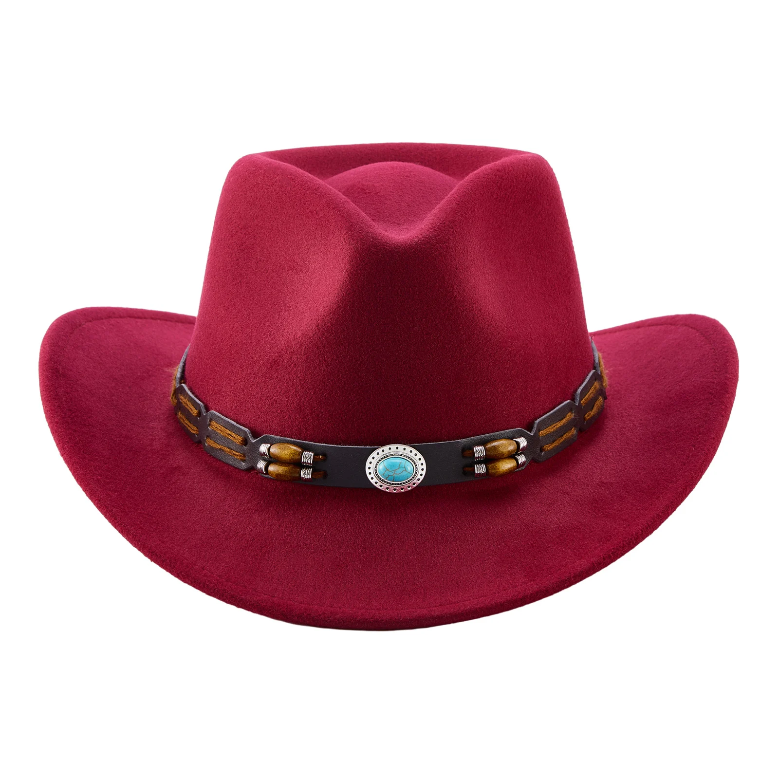 

Stylish Beaded Trim Bohemian Cowboy Hat for Women and Men - Trendy Outdoor Sun Hat with Fancy Dress Appeal