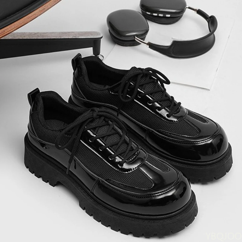 أحذية رجالية عصرية متعددة الاستخدامات لربيع وخريف كاجوال مريحة ومنخفضة من الأعلى ونعل سميك وأحذية رسمية بسيطة وأنيقة