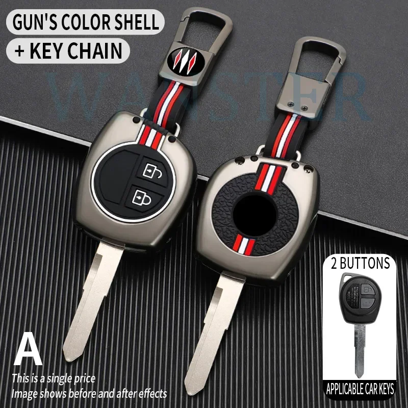 HIBEYO Custodia Per Chiave Auto In TPU Pelle Verde - Adatta Per Suzuki Swift, Ignis, Vitara, SX4 E Opel Agila B - 3