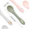 1PCS Baby Silicone Spoon Cartoon Pattern Soft Silicone Feeding Spoon BPA Free Training Spoon Cutlery Children's Tableware 4