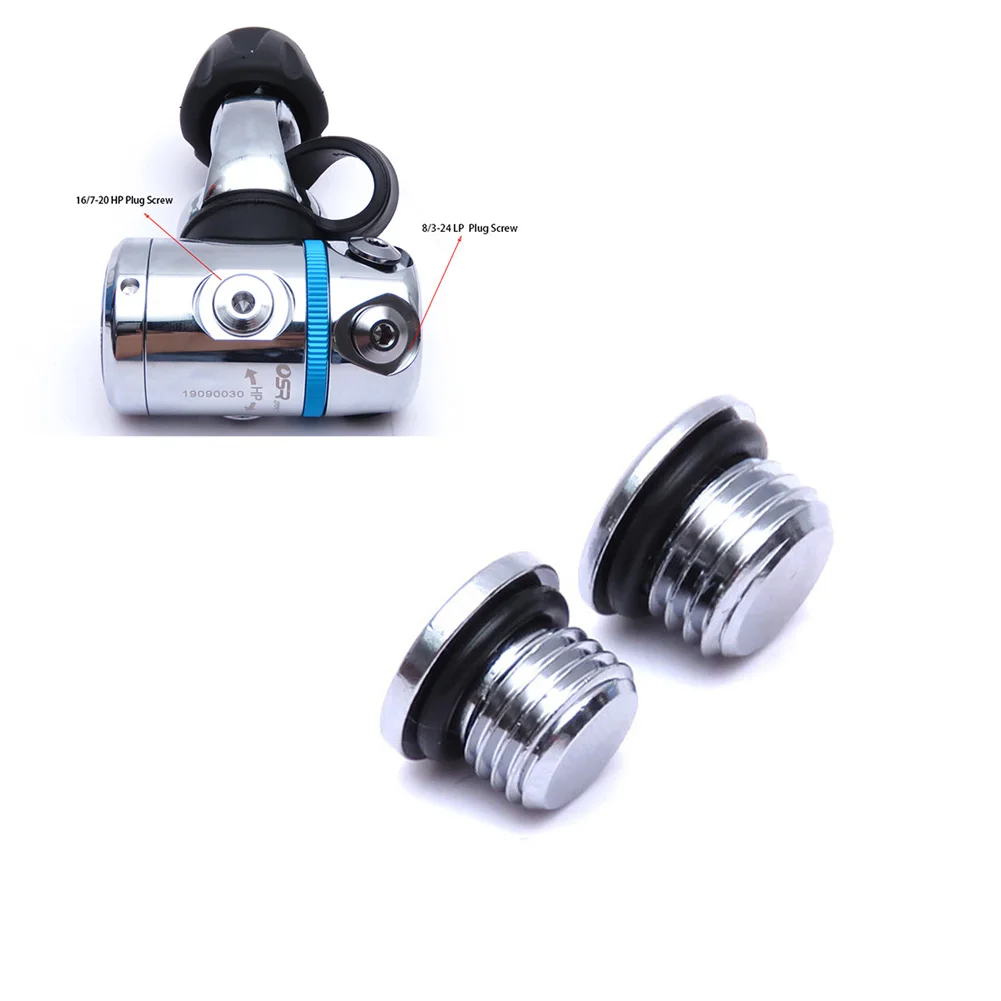 1pcs Scuba Diving LP & HP Port Plug Regulator 1st Stage Low/High Pressure Plugs With O-ring 3/8in 7/16in Copper With Cr Plating silicone cap rubber plugs rubber plug silicone deodorization 4mm5mm6mm8mm9mm10mm12mm14mm16mm joint high elasticity ring stopper