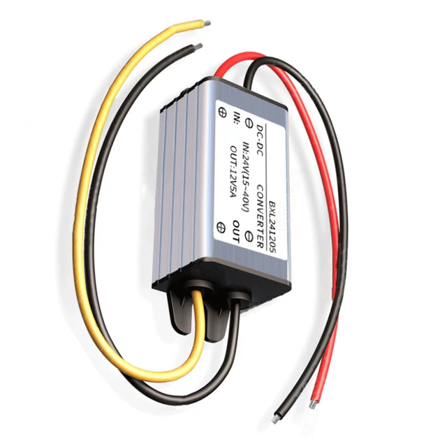 Convertisseur DC 24V Vers 12V 5A 60W - Réducteur De Tension Voiture, Régulateur Step-down