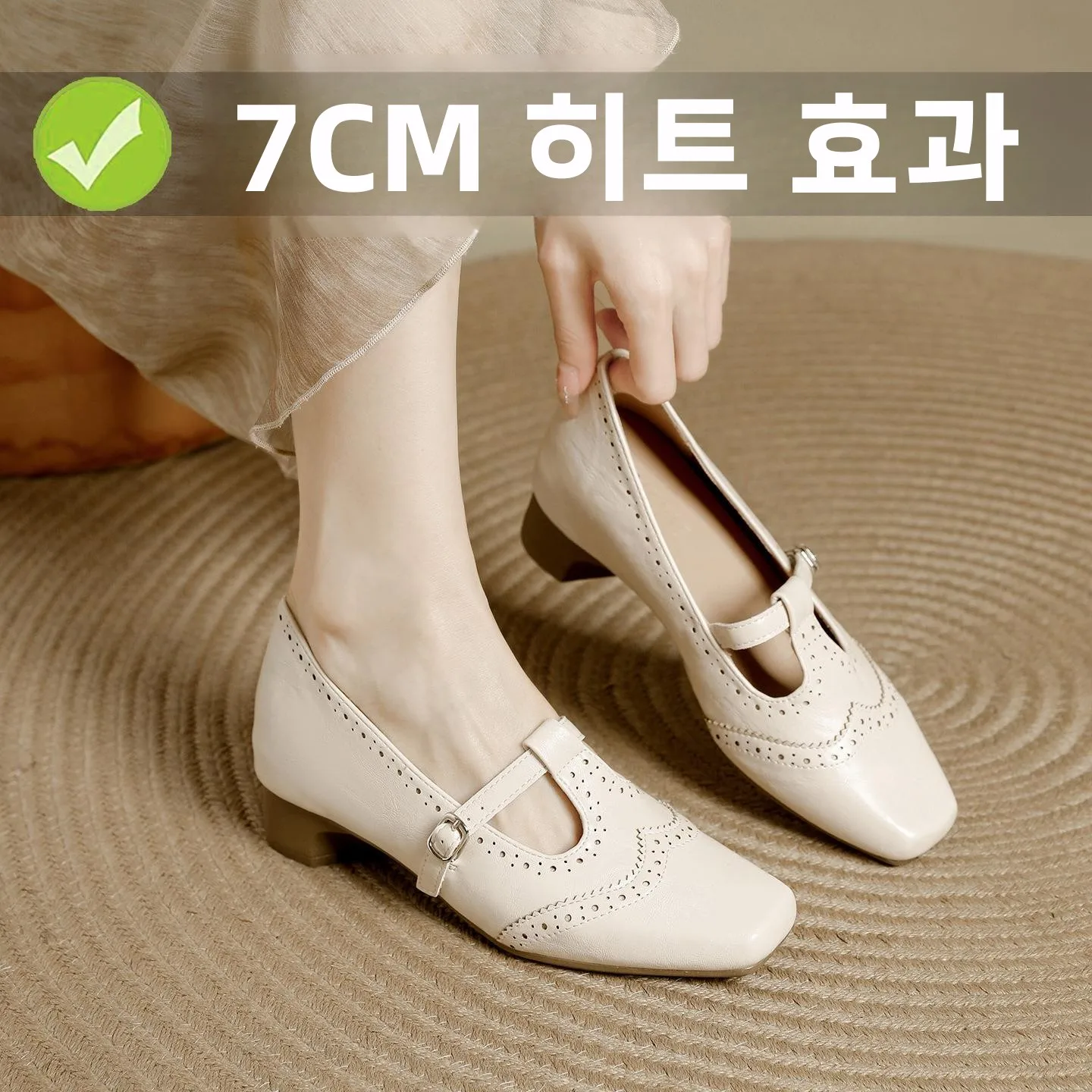 레트로 포인티드 토 메리 제인 슈즈 여성용 버클 슬립온 슈즈 스커트와 어울리는 작은 가죽 신발 새로운 2026 야외 여행용품