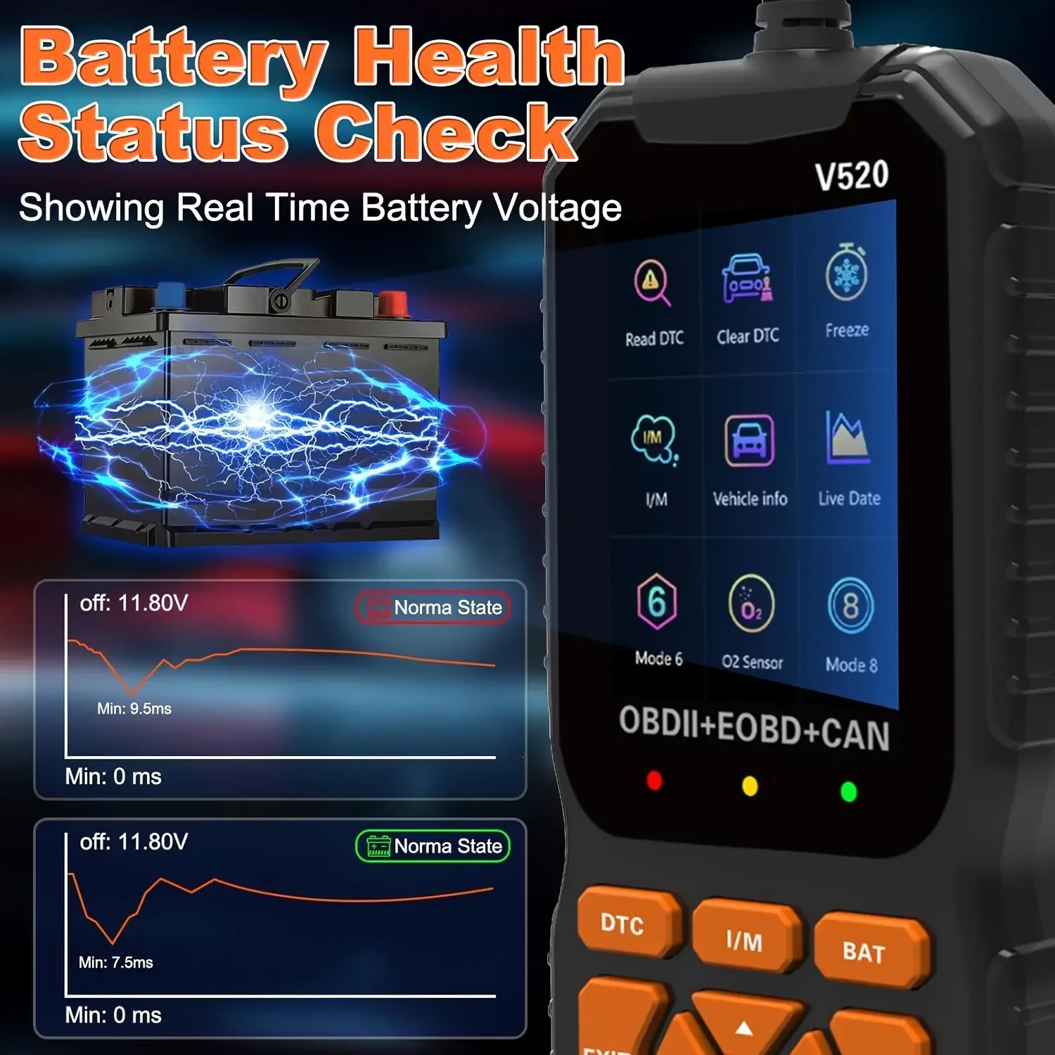 V520 and V318 OBD2 Car Scanner Diagnostic Tool Check Engine Light  Enhanced Check Engine Code Reader For Car Clearing Fault Code 3