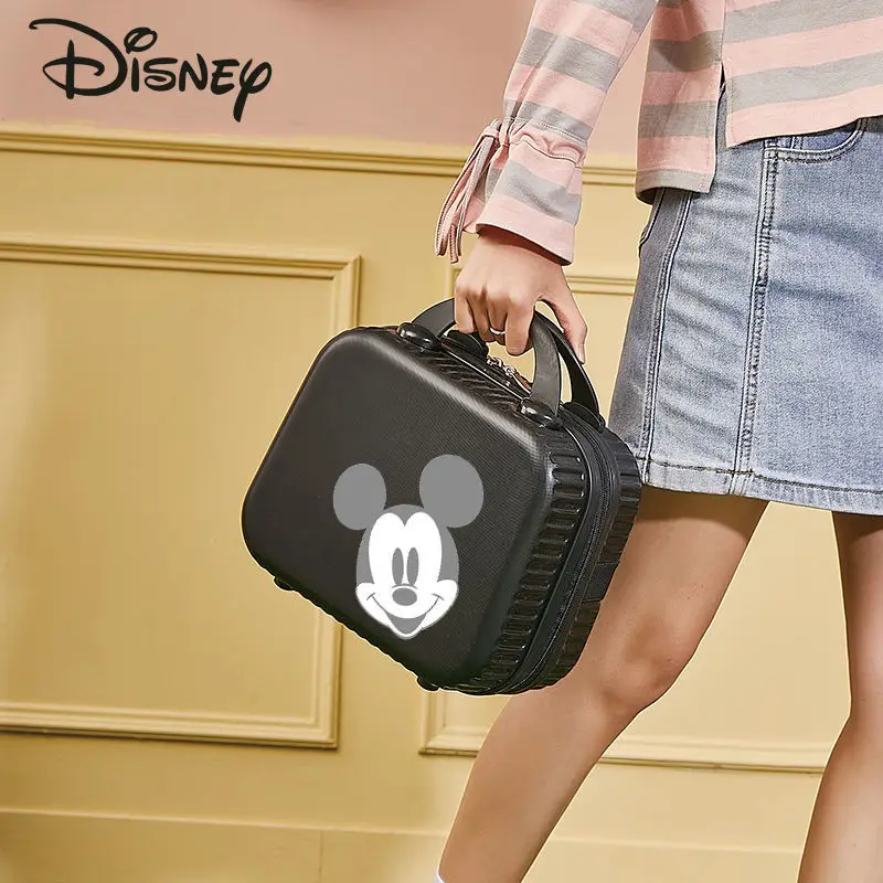 Disney Mickey New Women's Makeup Bag Fashion High Quality Home Storage ABS Box Cartoon Versatile Large Capacity Women's Handbag