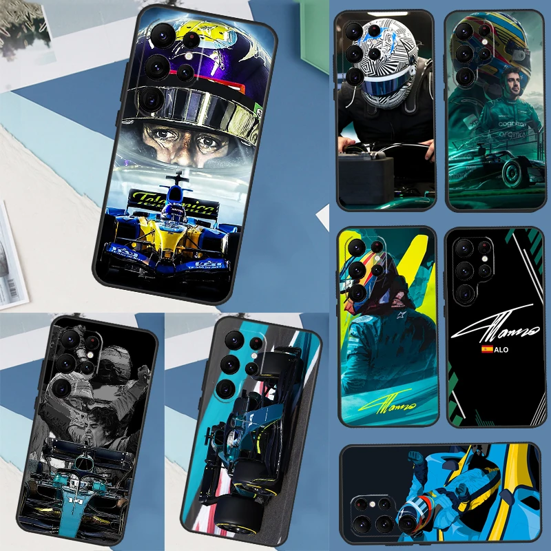 Custodia F1 Racing Fernando Alonso Per Samsung Galaxy S22 S23 Ultra S8 S9 S10 Plus Note 10 20 Ultra S21 Fe S20 Fe Coque