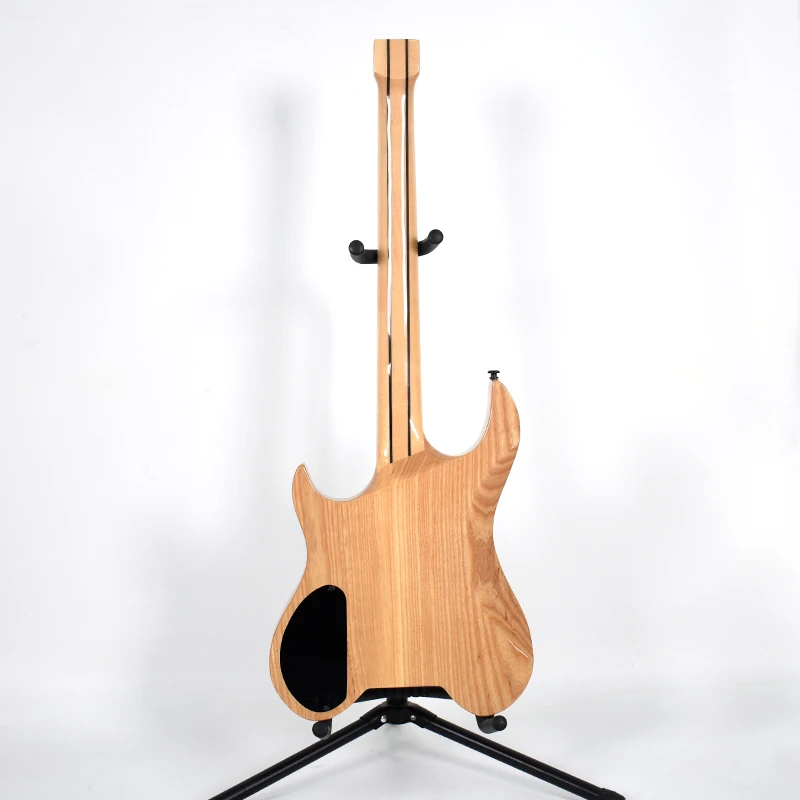 Zlg-ヘッドレスヘッドレスエレキギター,6弦,茶色のバーストカラー,5