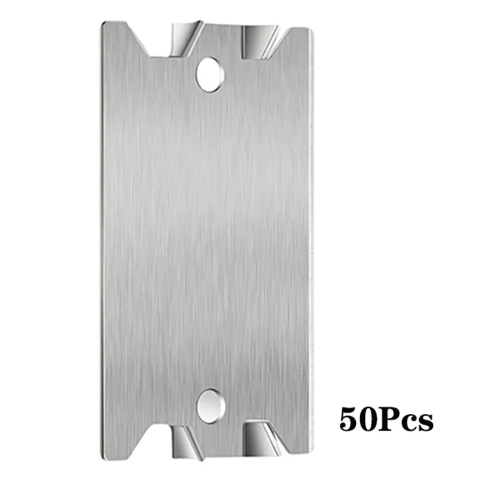 50Pcs Set Nail Plates 1.5*2.5 Inches And 3.8*6.4cm Studs Steel Safety To Protect Plumbing Wiring Cable Protectors