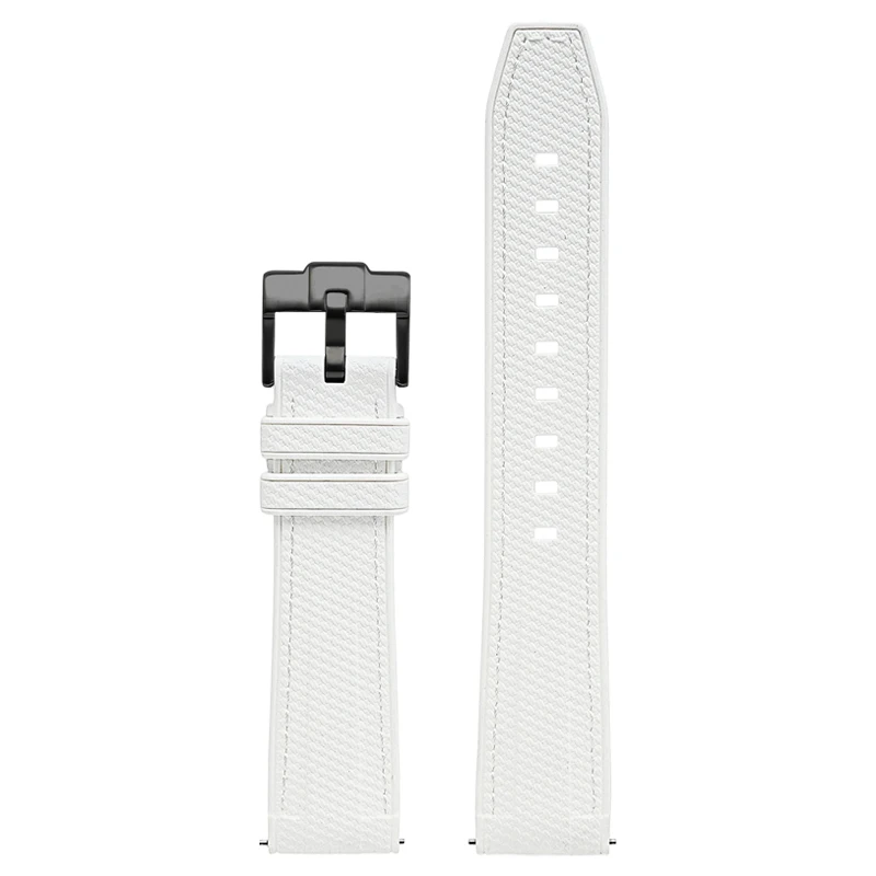 Waterproof Liquid Silicone Strap with Stainless Steel Buckle - Quick Release Replacement Watch Band