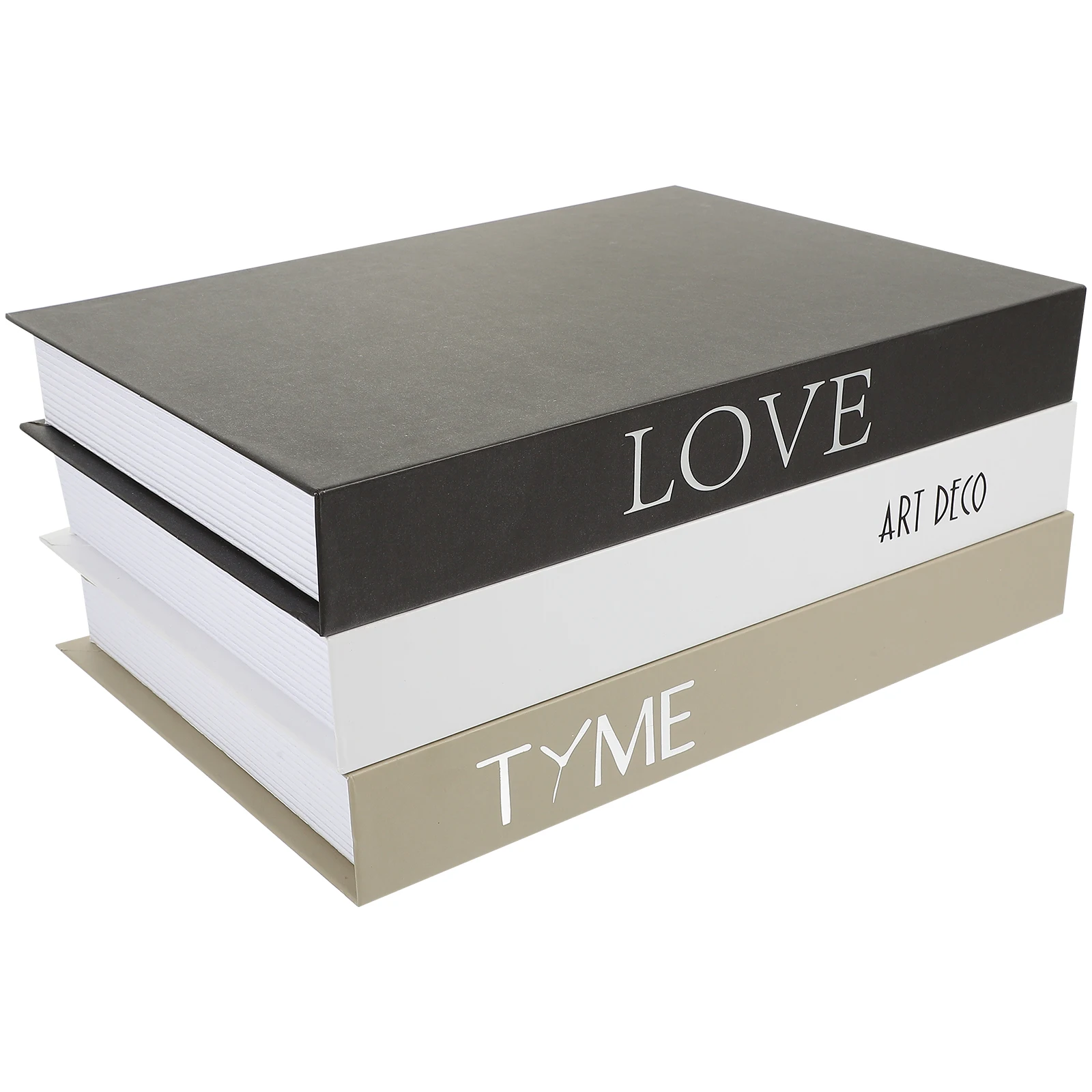 3pcs Modern Simulation Books Decorations for Home Luxury Coffee Table Books Storage Box Living Room Study Soft Fake Book Decor