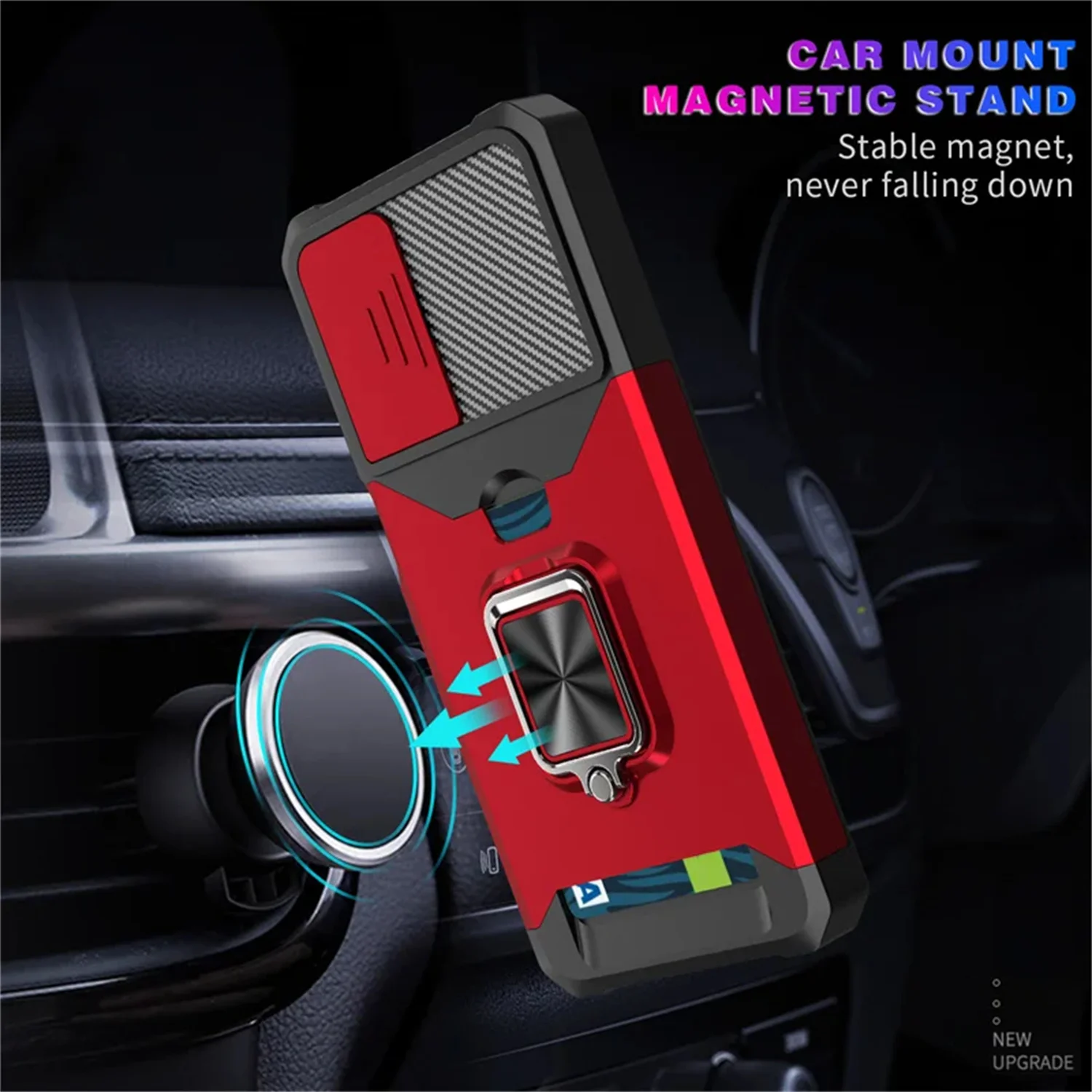 Rugged Slide Camera Stand Card Bag Cover with Enhanced Protection