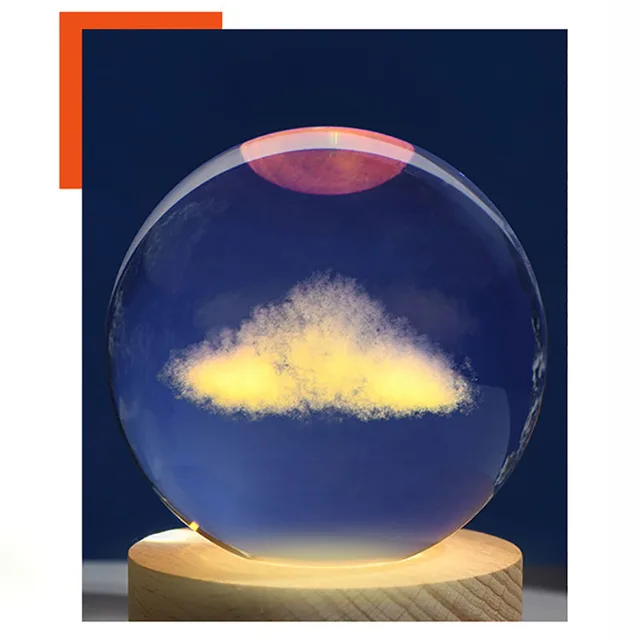 Creative Color Luminescence Crystal Ball Galactic System Snow Globe Decoração Para Quarto Bolas De Nieve Cristal Festival Gifts 5