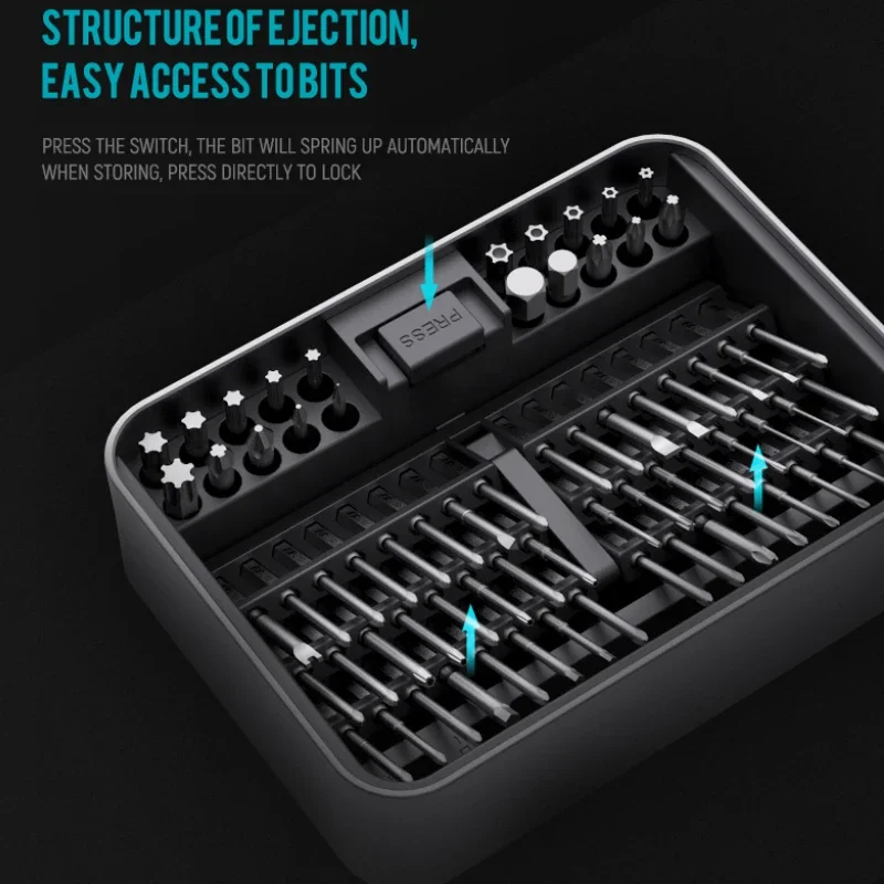 JIMIHOME Screwdriver Set 100 in 1 Magnetic Bits Tweezers Extension