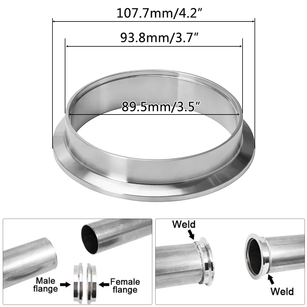 2.5 "2.75" 3 "3.25" 3.5 "3.75" 4 "4.5" 5 "6" 304 In Acciaio Inox Di Scarico Mors
