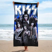 R-Retro-KISS Rock Band Towel  Microfiber beach towels absorb water, dry quickly, and are easy and comfortable for yoga swimming 2