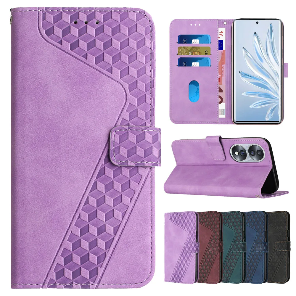 Custodia A Portafoglio Per Samsung Galaxy Z Fold 3 Cover A Conchiglia In Pelle Pu Geometrica 3D Goffrata Funda Per Galaxy Z Fold 4