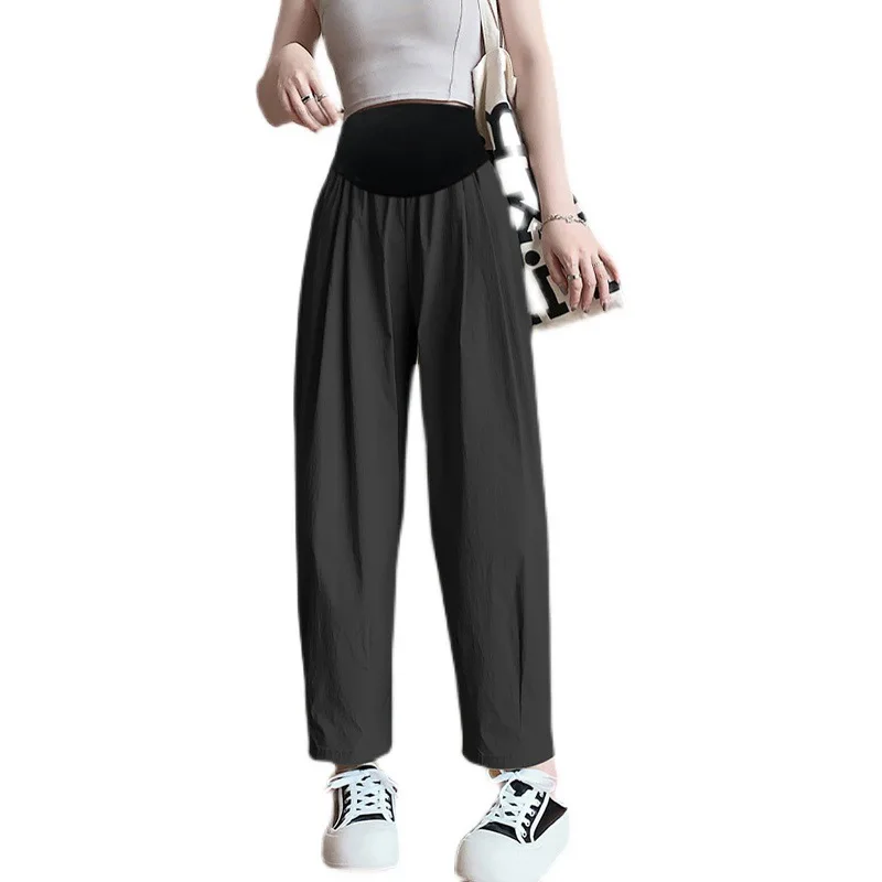 Maternity Pants Spring Summer Thin Casual Wide-Legged Large Size Work Bottoming