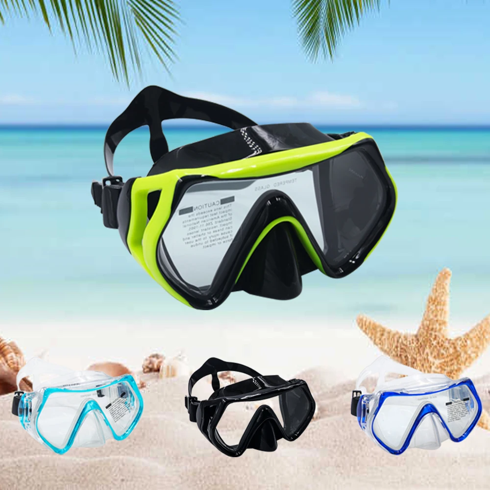 Snorkeling Diving Mask Professional Swimming Goggles Scuba Snorkel Silicone Diving Glasses for Adult Anti-Fog with Nose Cover