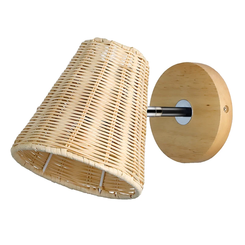 

ZK50 Creative Rattan Wall Lamp Bedside Lighting Hotel Bedroom Study Corridor Lighting Decorative Wall Lamp E27