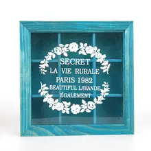 

9 Section Wooden Chic Tea Box Compartments Container Bag Chest Storage Spice New Store Boxes Cosmetics Jewelly 24 X 24 X 7Cm