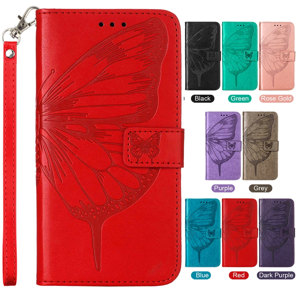 Per Zte Libero 5G Iii Flip Custodie Per Telefoni Vintage Su Blade A52 A72 5G Custodia Butterfly Flower Plaid Wallet Exotic Protect Cover