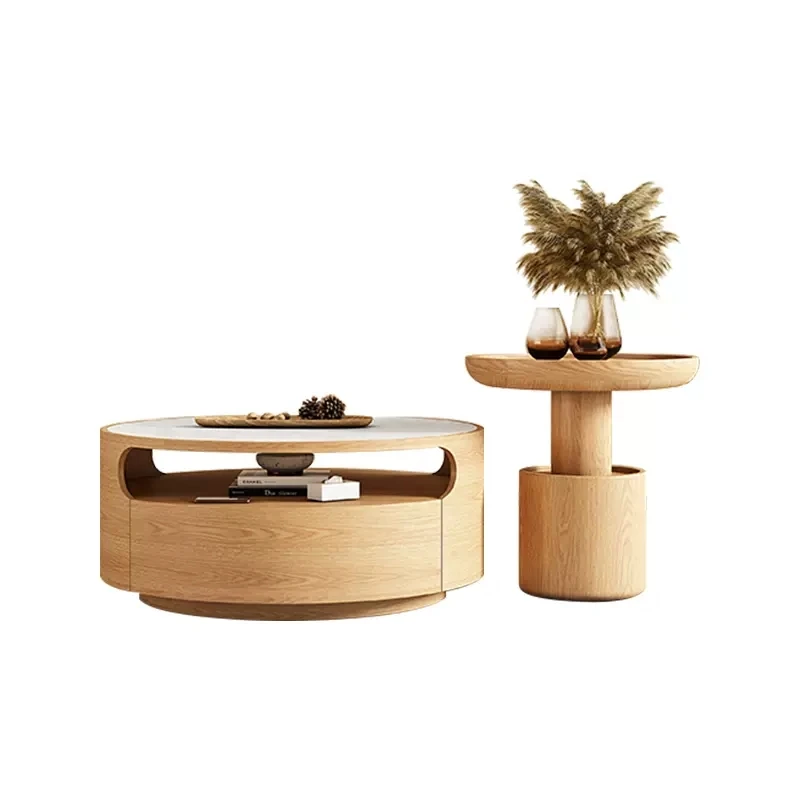 

YY Coffee Table Solid Wood Small Apartment Living Room Modern Light Luxury Side Table