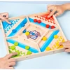 Wooden Multiplayer Bouncing Chess Children's Tabletop Games Parent-Child Interaction Multifunctional Flight Chess Toys 6