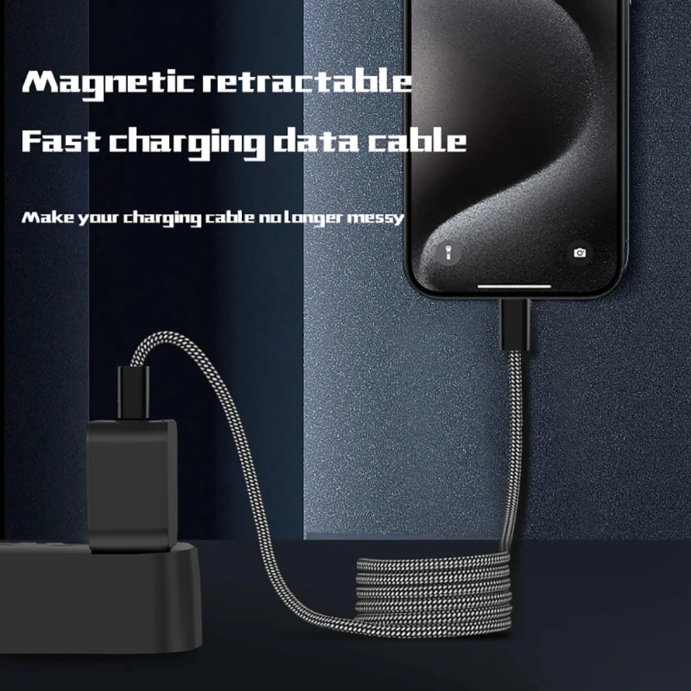 รูปสินค้า สายชาร์จแม่เหล็ก USB-C 2 เมตร ชาร์จเร็ว PD 100W