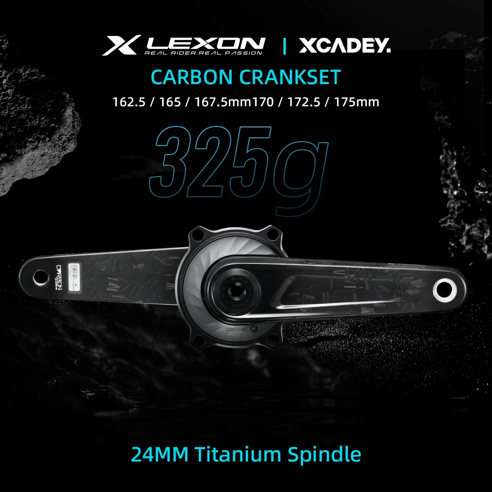 RYET R2S Full Carbon Road Crankset 325g Titanium Spindle
