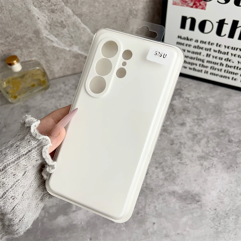 Solid Color Liquid Silicone Shockproof Case with Camera Lens Protection and Box