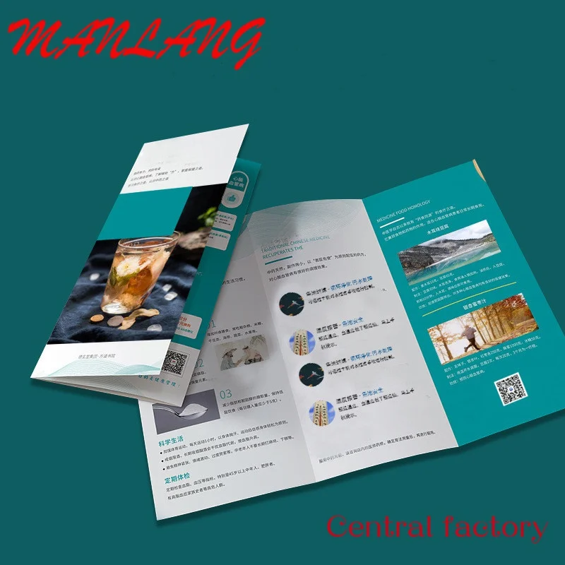 Custom  OEM Printing Service A2 A3 A4 A5 A6 Customized Folding Flyers/Manual/ Pamphlets 3 Fold Flyer For Business custom fold flyers printing service custom size gloss single sided laminated full color flyer leaflet manual printing