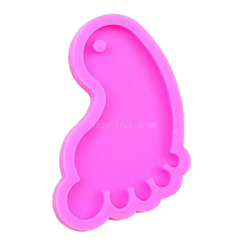 

Shiny Glossy Little Foot Ornament Silicone Epoxy Resin Mold DIY Keychain Pendant Jewelry for Valentine Gift Crafts