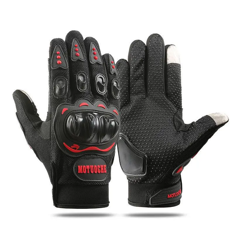 Non-slip Summer Breathable Full Finger Motorcycle Gloves Wear-resistant Motocross Racing Gloves Touch Screen Moto Biker Gloves 6