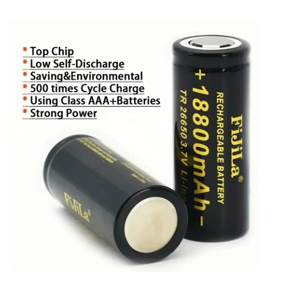 Rechargeable Battery 26650 18800mAh 3.7V 50A + charger