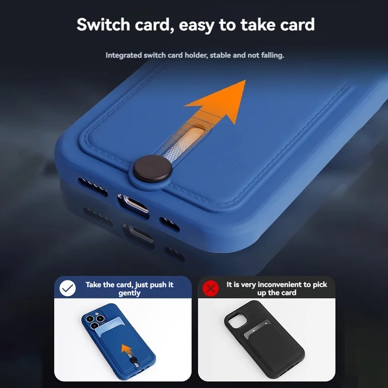 รูปสินค้า เคสซิลิโคน TPU นุ่ม ใส่บัตรได้ สำหรับ iPhone