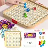 Multiplication Board Game Math Wooden Montessori Toys Kids Learning Educational Table With Flash Cards Counting Teaching Aids 1