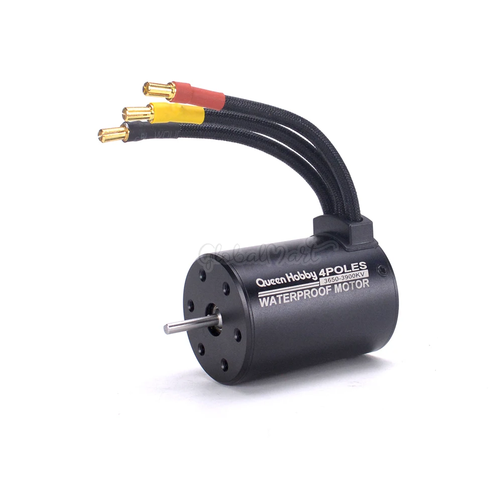 Moteur brushless 3670KV haute performance pour drone de course, vue de face montrant l'arbre de sortie.
