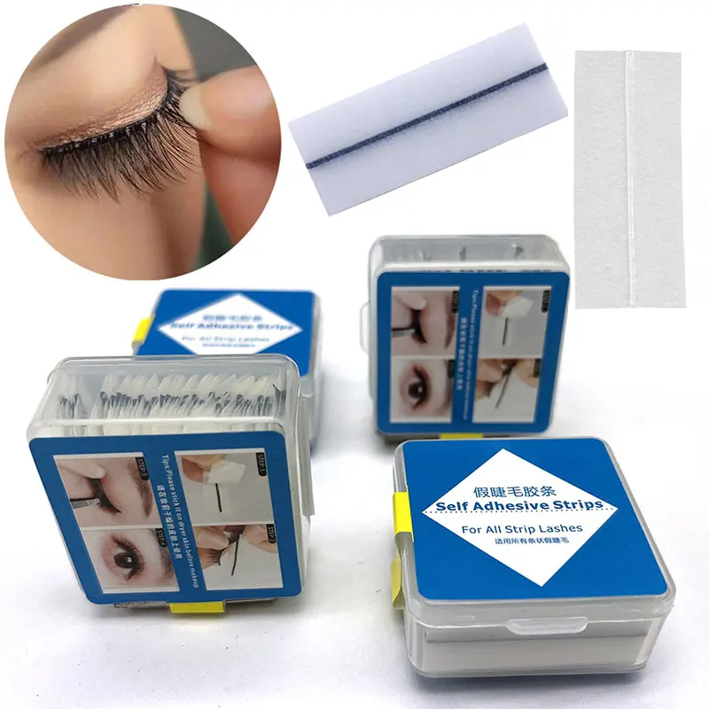 Self adhesive Eyelash Jelly Strips Reusable Glue free - Temu